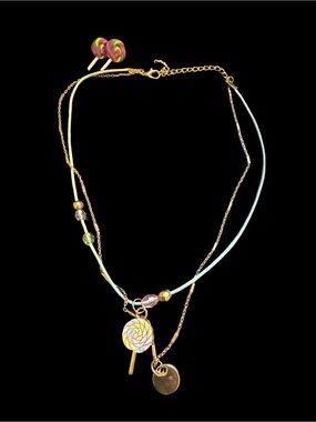 Dylan’s Candy Bar Pastel Lollipop Earrings and Necklace Set